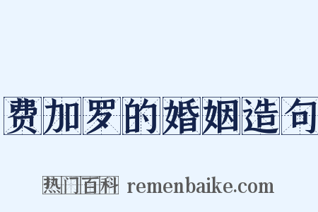 费加罗的婚姻造句是什么意思的图片